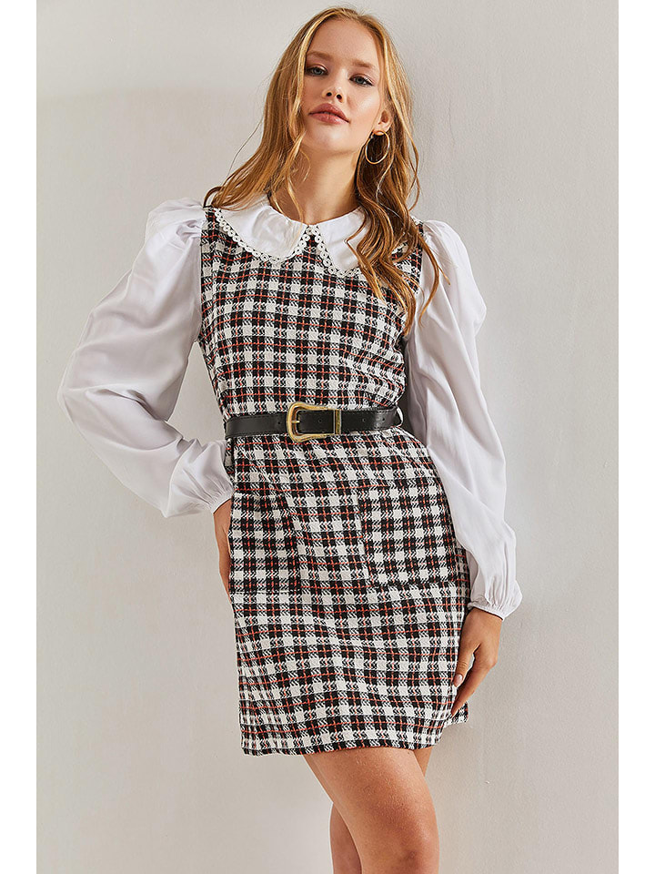 Bianco Lucci Sukienka w kolorze czarno-białym rozmiar: S