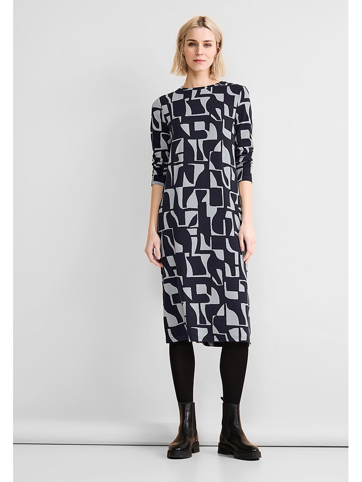 Street One Sukienka w kolorze granatowo-szarym rozmiar: 34