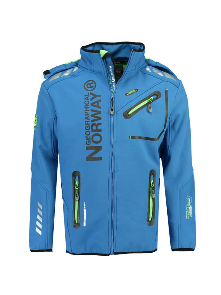 Geographical Norway Kurtka softshellowa "Royaute" w kolorze niebieskim rozmiar: 164