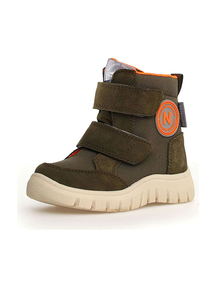 Naturino Botki "Geminae" w kolorze khaki rozmiar: 34