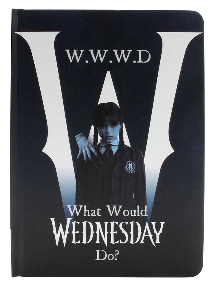 Wednesday Notatnik "Wednesday - WWWD" w kolorze czarnym - A5 rozmiar: onesize