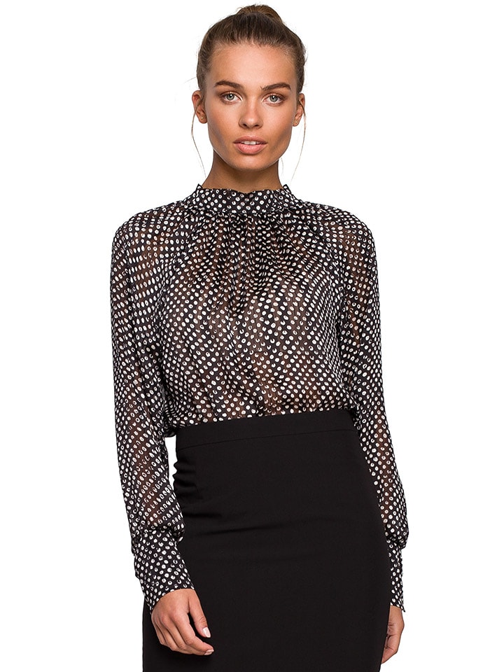 Stylove Bluzka w kolorze czarnym ze wzorem rozmiar: XXL