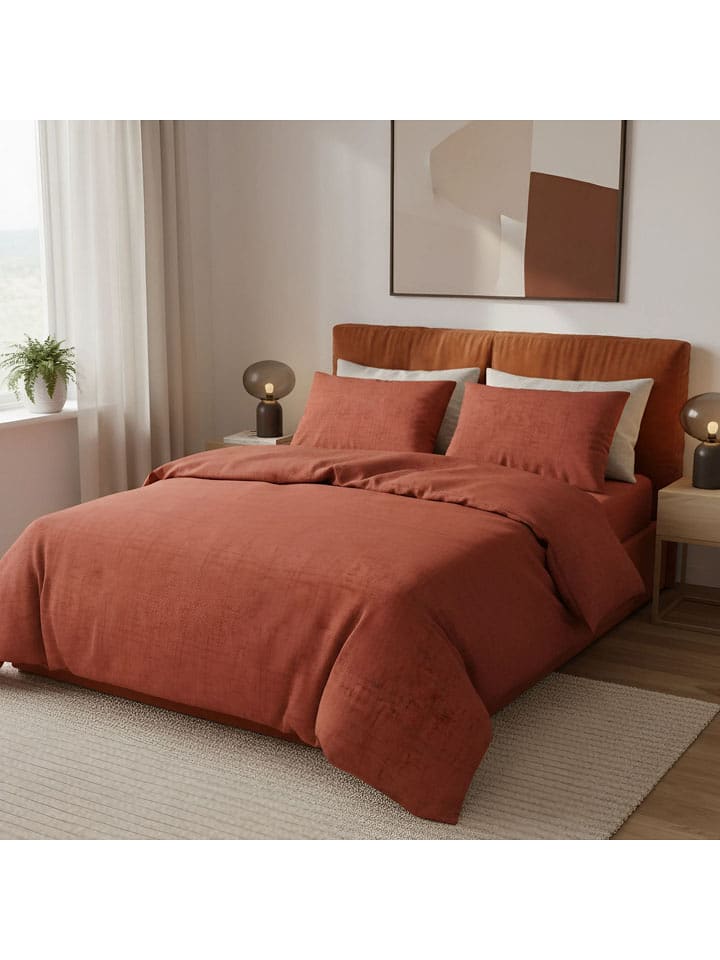 Mijolnir Komplet pościeli renforcé w kolorze czerwonym rozmiar: 240x220 cm