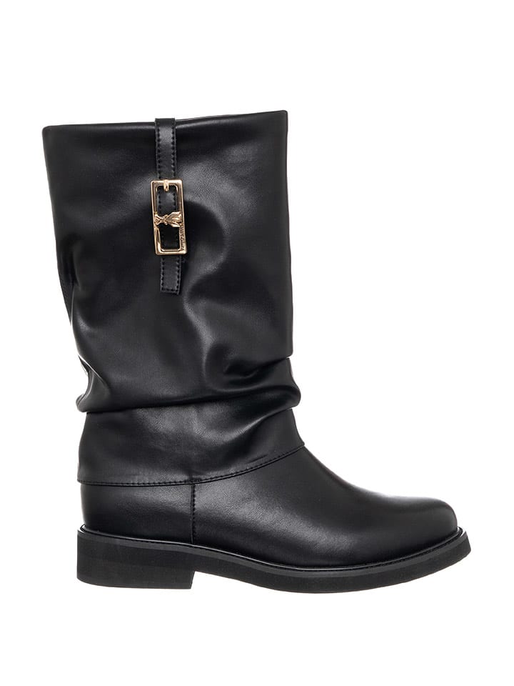 Patrizia Pepe Skórzane kozaki w kolorze czarnym rozmiar: 38