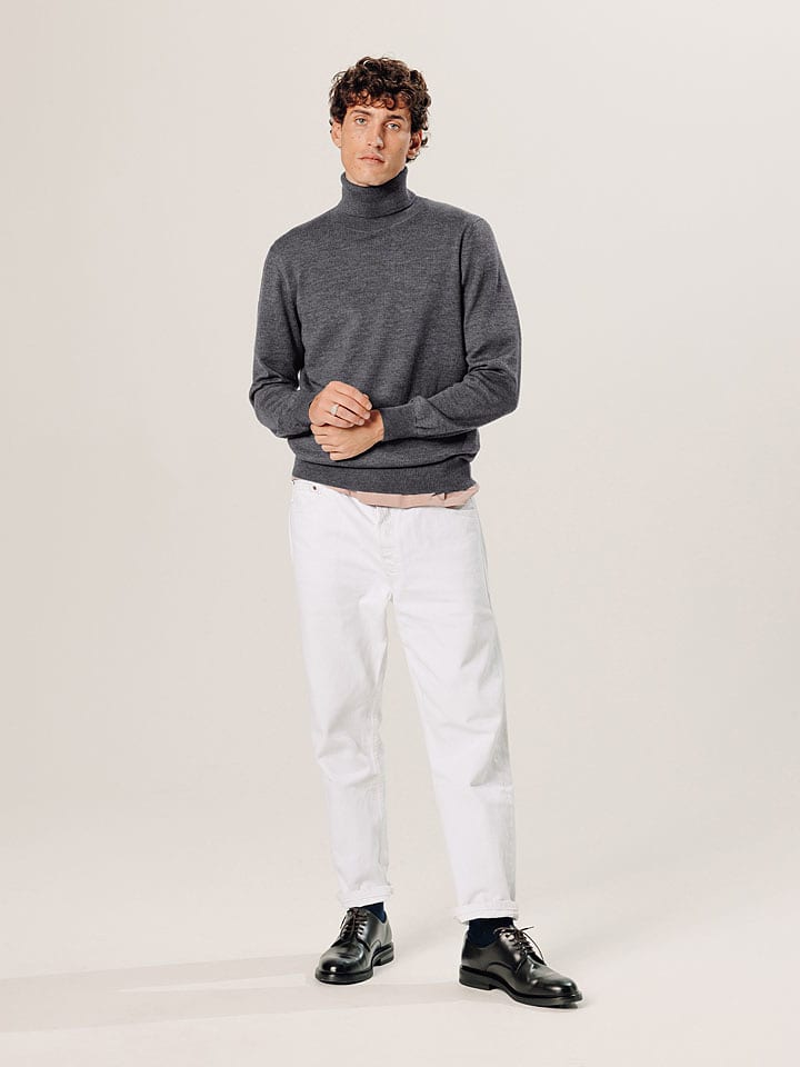 Rodier Wełniany sweter w kolorze szarym rozmiar: XL