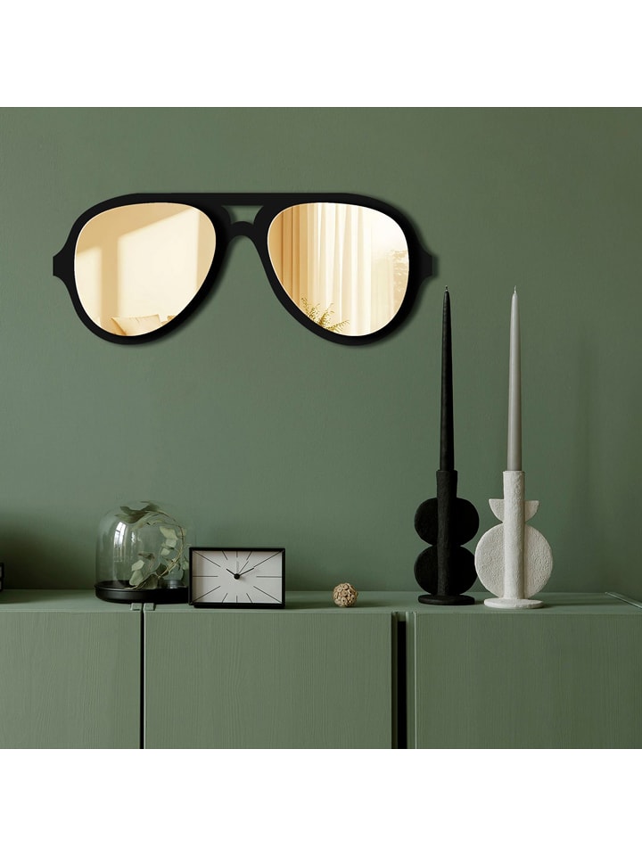 Wallity Lustro w kolorze czarno-żółtym - 28 x 70 cm rozmiar: onesize