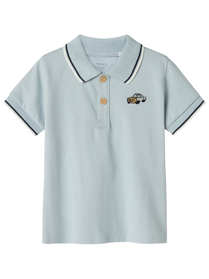 name it Koszulka polo w kolorze błękitnym rozmiar: 92