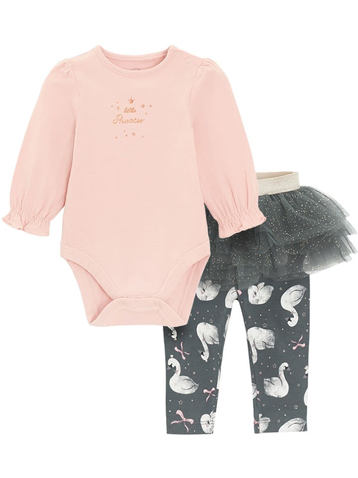 COOL CLUB 2-częściowy zestaw w kolorze antracytowo-jasnoróżowym rozmiar: 56