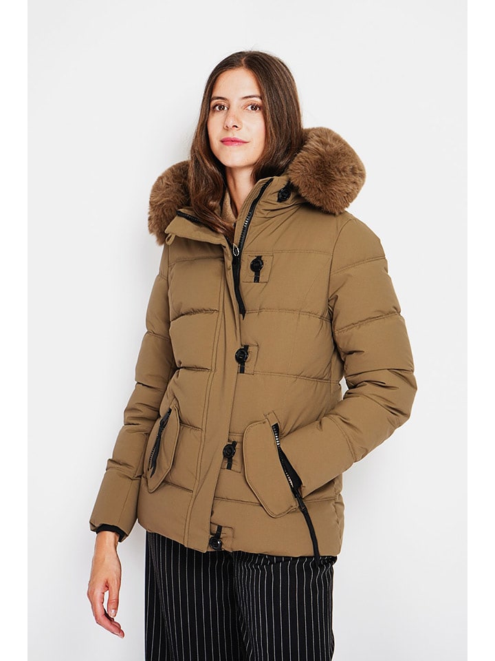 ASSUILI Kurtka pikowana w kolorze jasnobrązowym rozmiar: 42