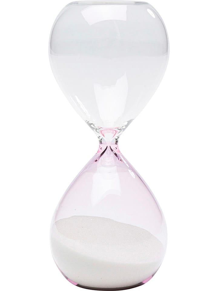 Kare Klepsydra "Timer" w kolorze jasnoróżowym - wys. 17 x Ø 7 cm rozmiar: onesize