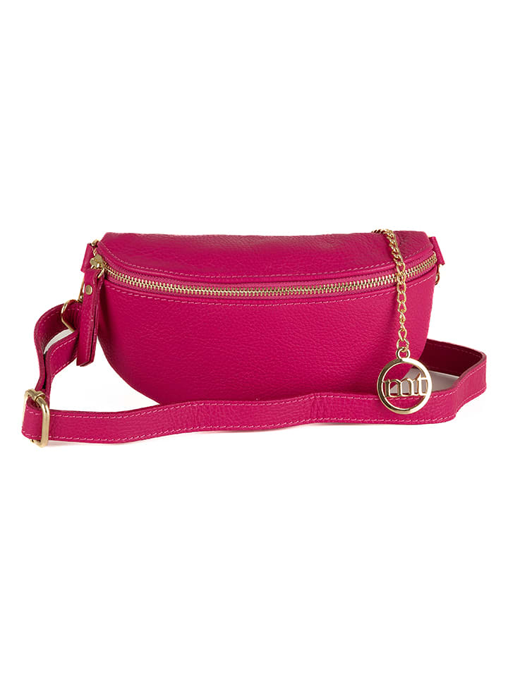 Mia Tomazzi Skórzana saszetka "Perugino" w kolorze różowym - 23 x 13 x 2 cm rozmiar: onesize