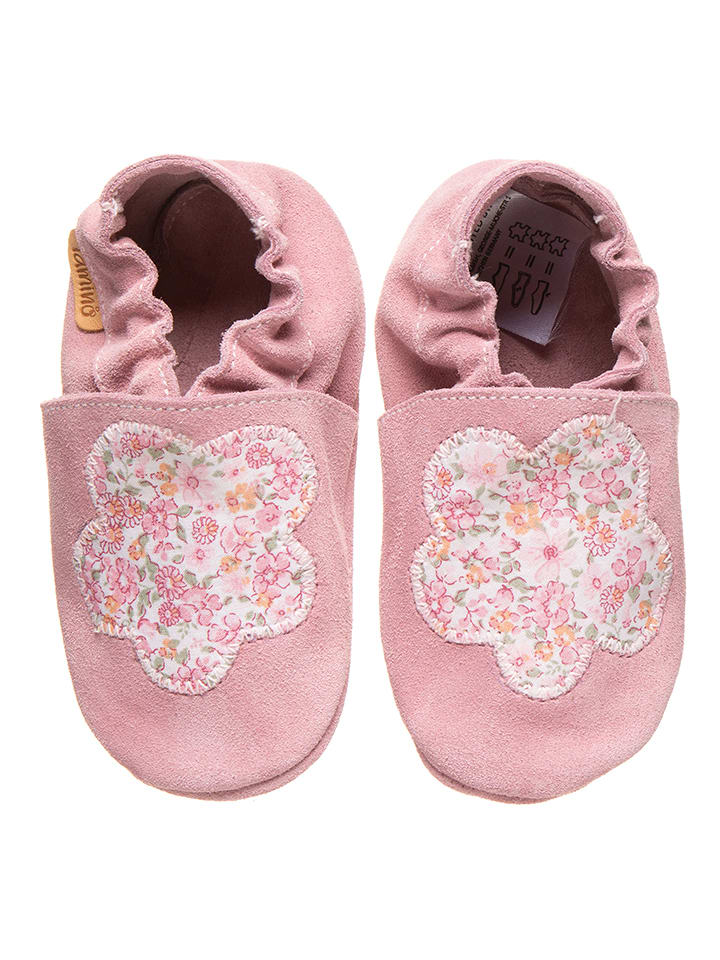 lamino Skórzane buty w kolorze jasnoróżowym do raczkowania rozmiar: 24/25