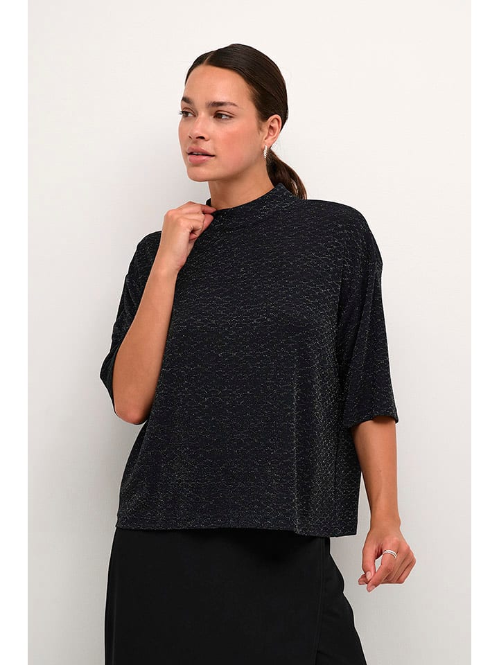 Kaffe Bluzka w kolorze czarno-żółtym rozmiar: S