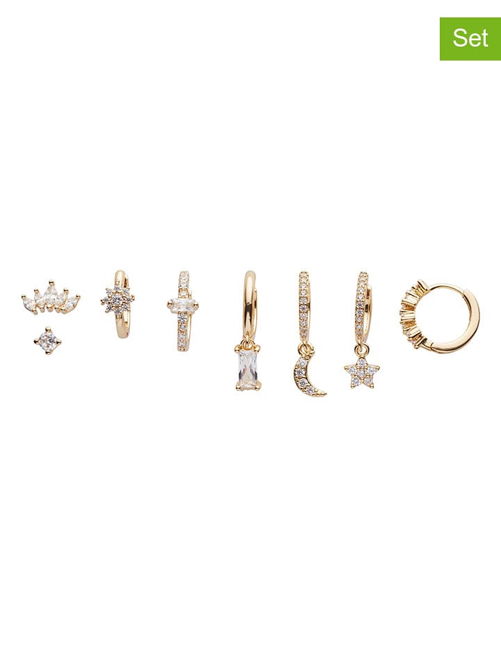 U.S. Polo Assn. Kolczyki-kreole (8 szt.) z kryształami rozmiar: onesize