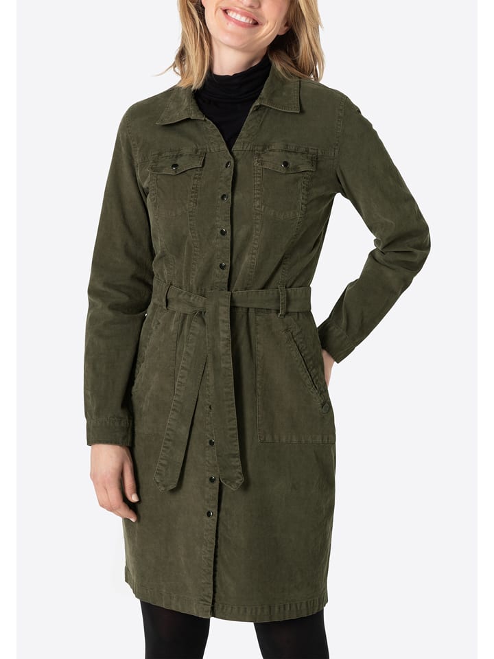 Timezone Sukienka sztruksowa w kolorze khaki rozmiar: XL