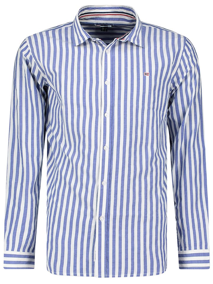 Geographical Norway Koszula "Zevian" - Regular fit - w kolorze niebieskim rozmiar: L