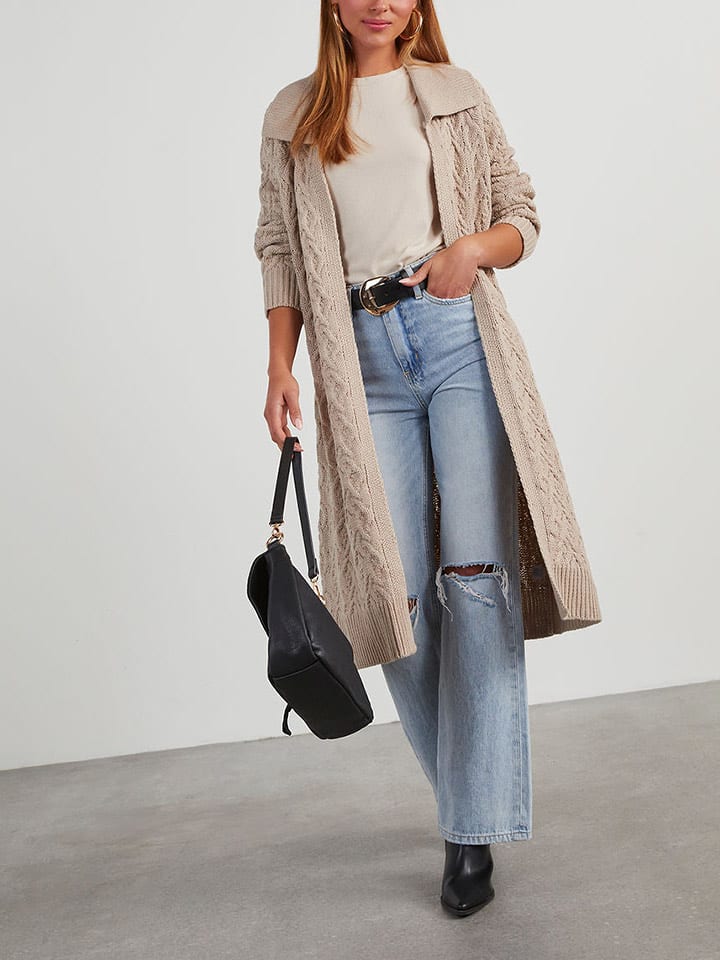 Milan Kiss Kardigan w kolorze beżowym rozmiar: S