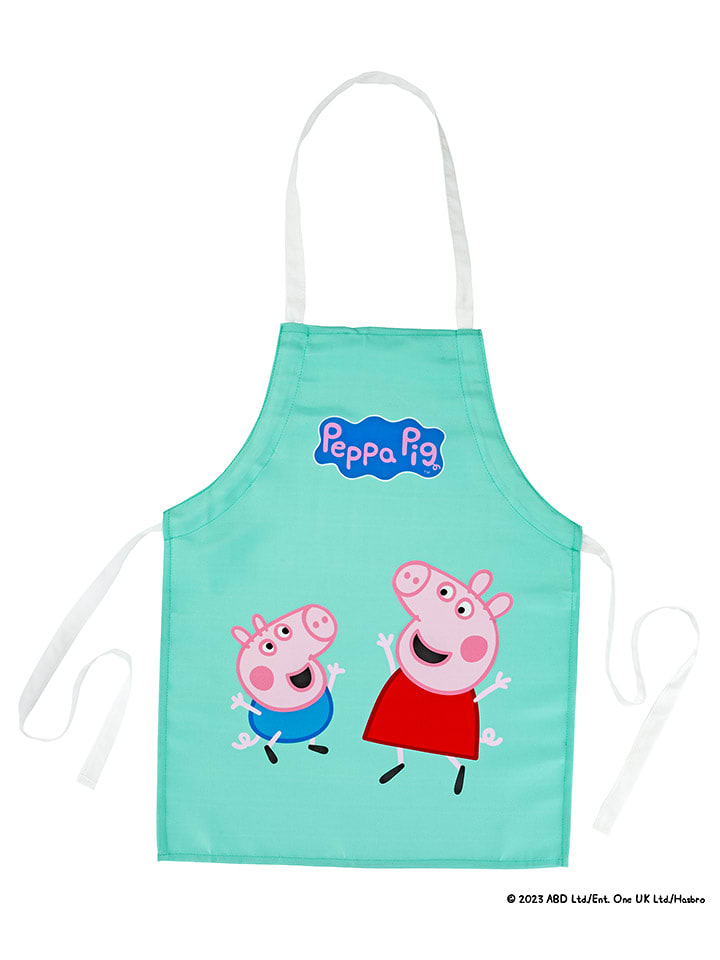 Dr. Oetker Fartuch "Peppa & George" w kolorze miętowym - 60 x 45 cm rozmiar: onesize