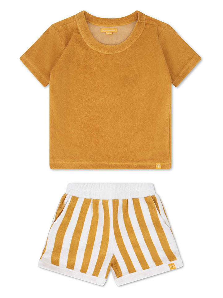 Swim Essentials 2-częściowy zestaw "Flow" w kolorze jasnobrązowo-białym rozmiar: 98/104