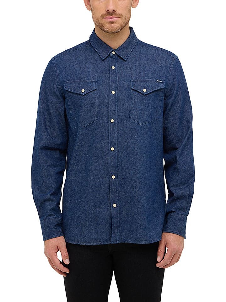 Mustang Koszula dżinsowa w kolorze granatowym rozmiar: 3XL