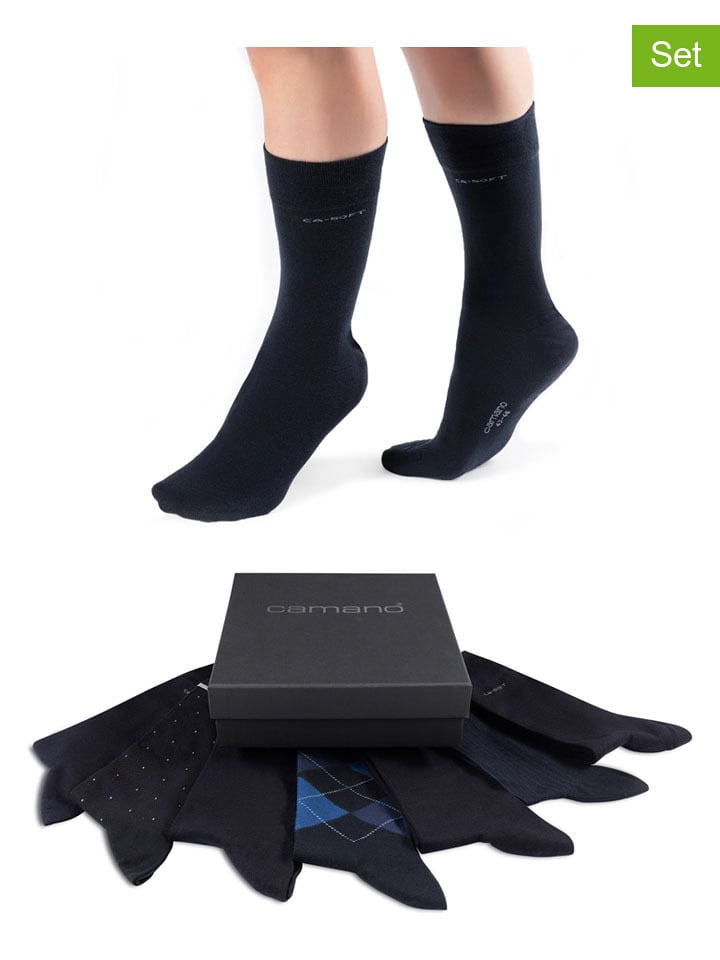 camano Skarpety (7 par) w kolorze granatowym rozmiar: 39-42