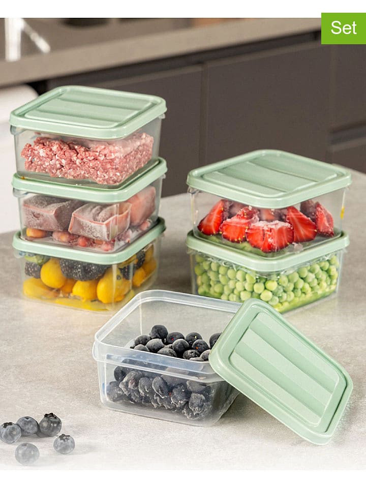 Violeta Home Pojemniki (6 szt.) w kolorze zielonym - 350 ml rozmiar: onesize