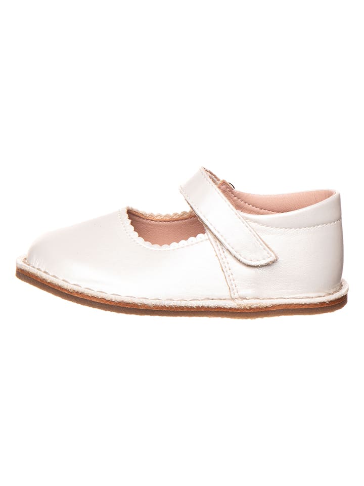 lamino Skórzane baleriny w kolorze białym do chodzenia na boso rozmiar: 24