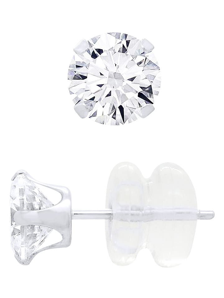 DYAMANT Złote kolczyki-wkrętki z cyrkoniami rozmiar: onesize