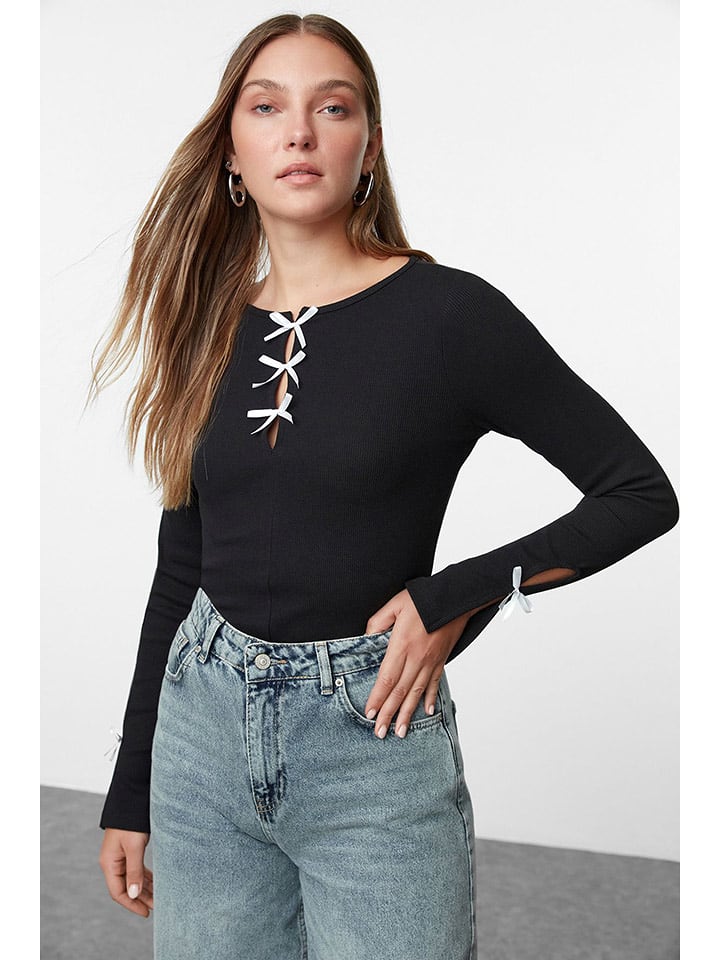 trendyol Koszulka w kolorze czarnym rozmiar: S