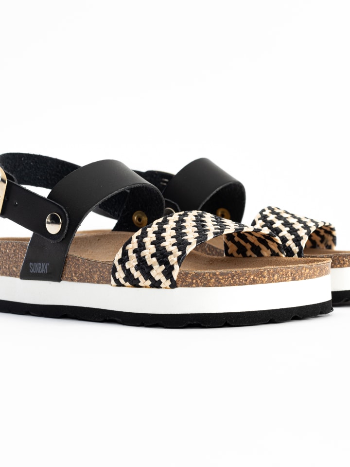 Sunbay Sandały "Galong" w kolorze czarno-białym rozmiar: 41