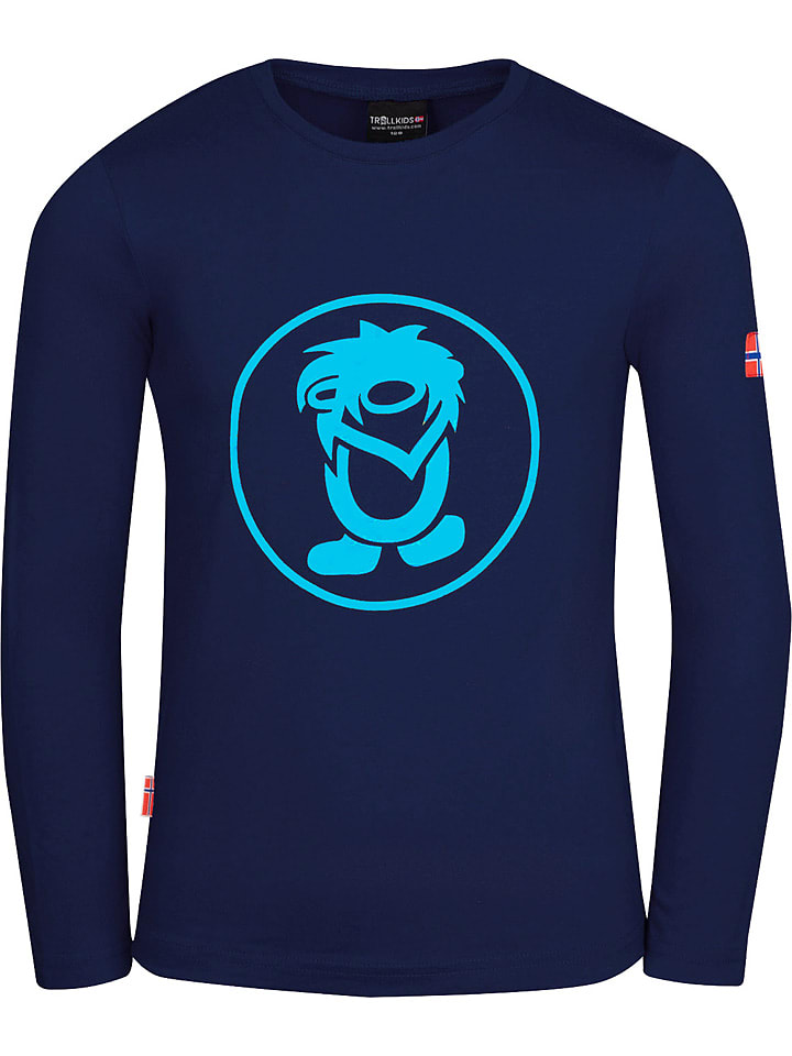 Trollkids Koszulka funkcyjna "Troll" w kolorze granatowym rozmiar: 140