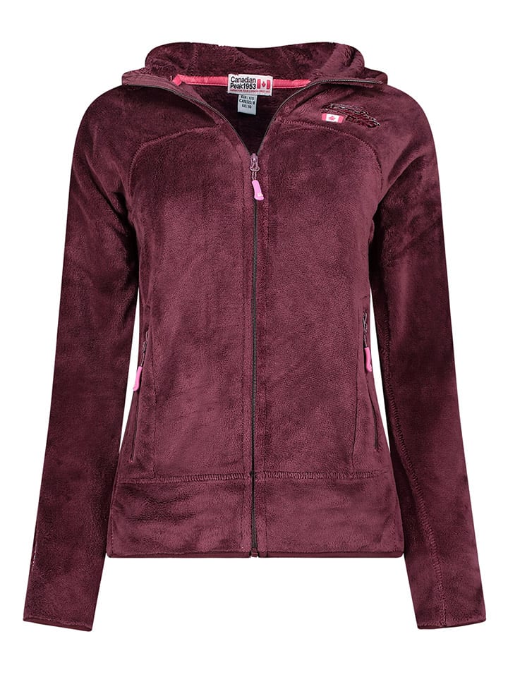 Canadian Peak Kurtka polarowa "Upaloodeak" w kolorze bordowym rozmiar: M
