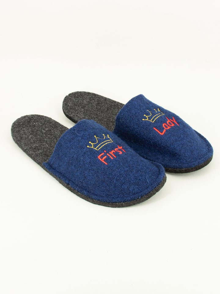 kitz-pichler Kapcie "Happy" w kolorze niebieskim rozmiar: 35/36