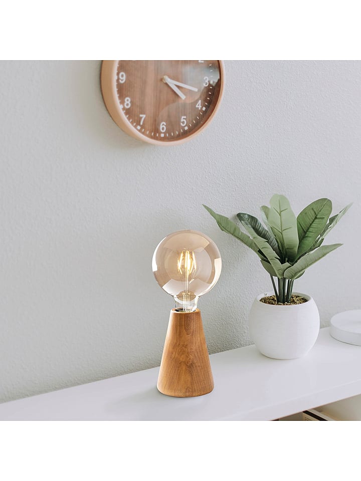 Opviq Lampa stołowa "Kavuk" w kolorze jasnobrązowym - wys. 15 x Ø 9,5 cm rozmiar: onesize