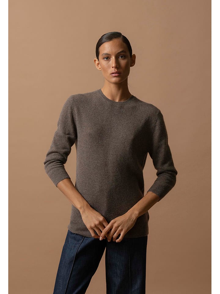 Perfect Cashmere Kaszmirowy sweter "Vanessa" w kolorze brązowym rozmiar: M
