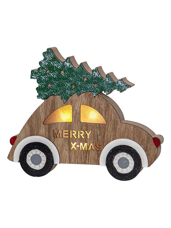 STAR Trading Lampa dekoracyjna LED "Billy" w kolorze jasnobrązowo-zielonym - 20 x 17 x 3 cm rozmiar: onesize