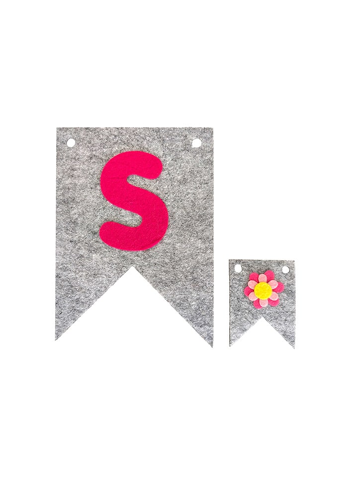 SUNNYSUE Filcowe proporczyki w kolorze szarym - 3+ rozmiar: onesize