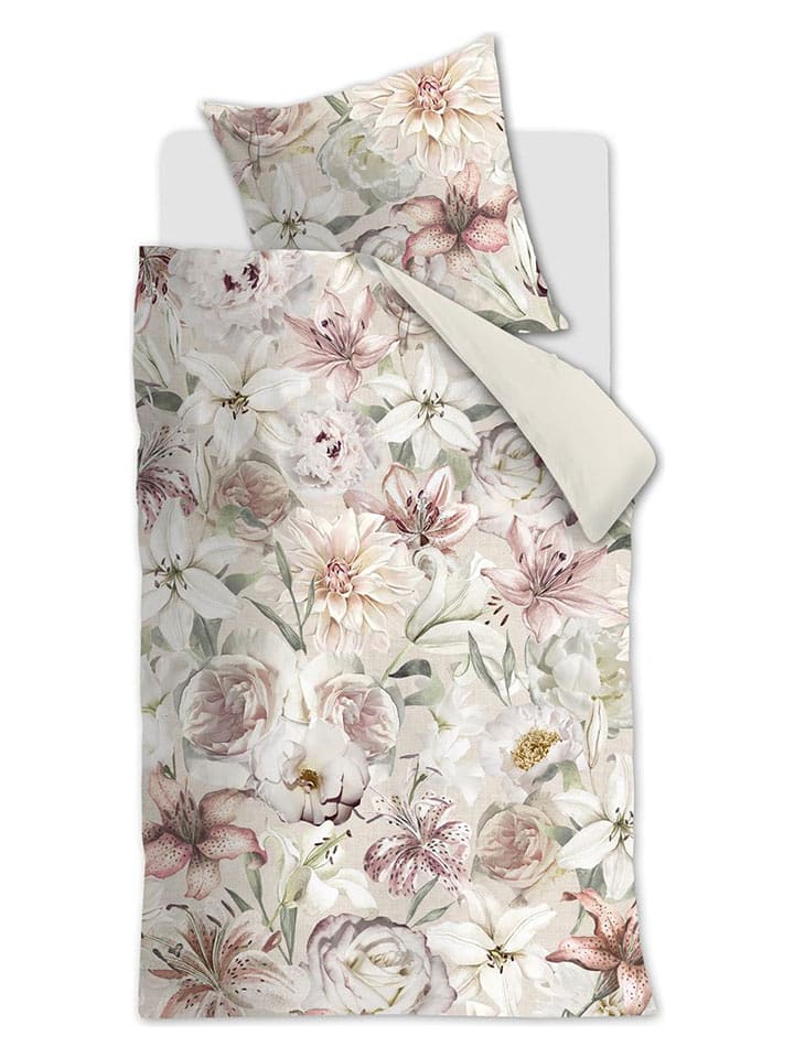 Rivièra Maison Komplet pościeli "Love" w kolorze jasnoróżowym rozmiar: 155x220 cm