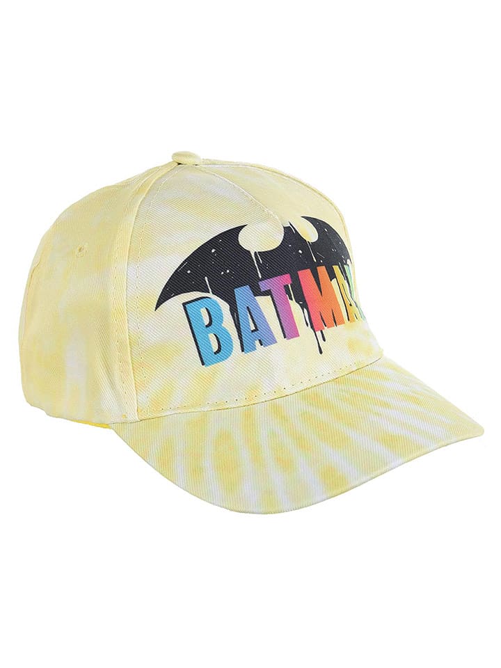 Batman Czapka "Batman" w kolorze żółtym ze wzorem rozmiar: 54 cm