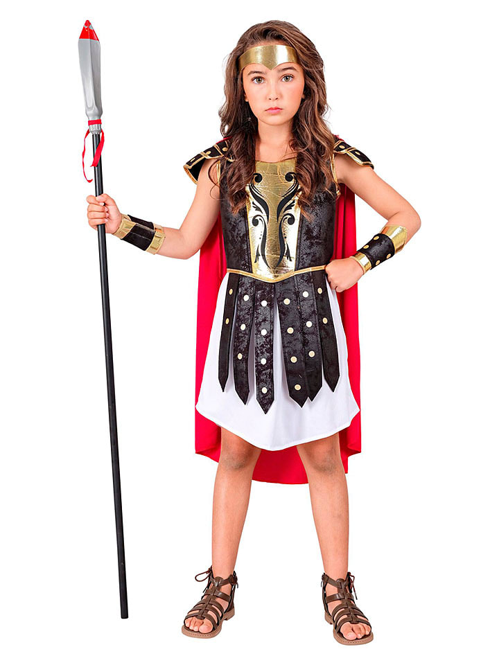 Carnival Party 4-częściowy kostium "Roman Centurion" w kolorze biało-czerwono-czarnym rozmiar: 140