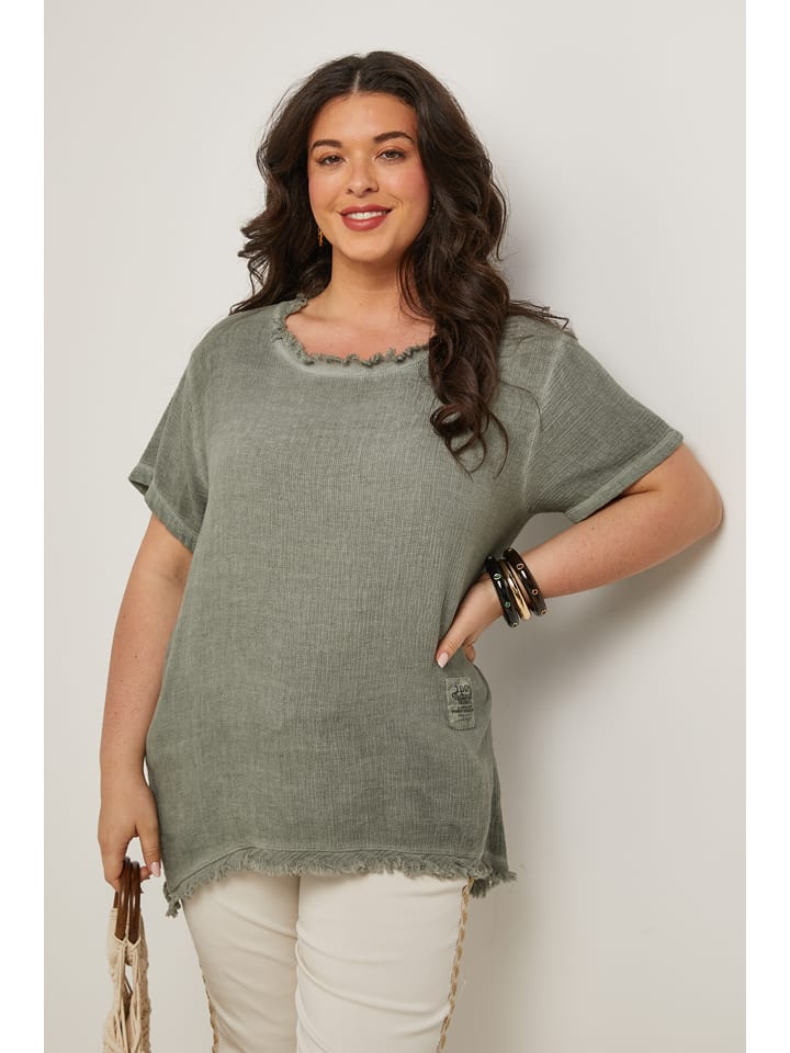 Curvy Lady Bluzka w kolorze khaki rozmiar: 48/50