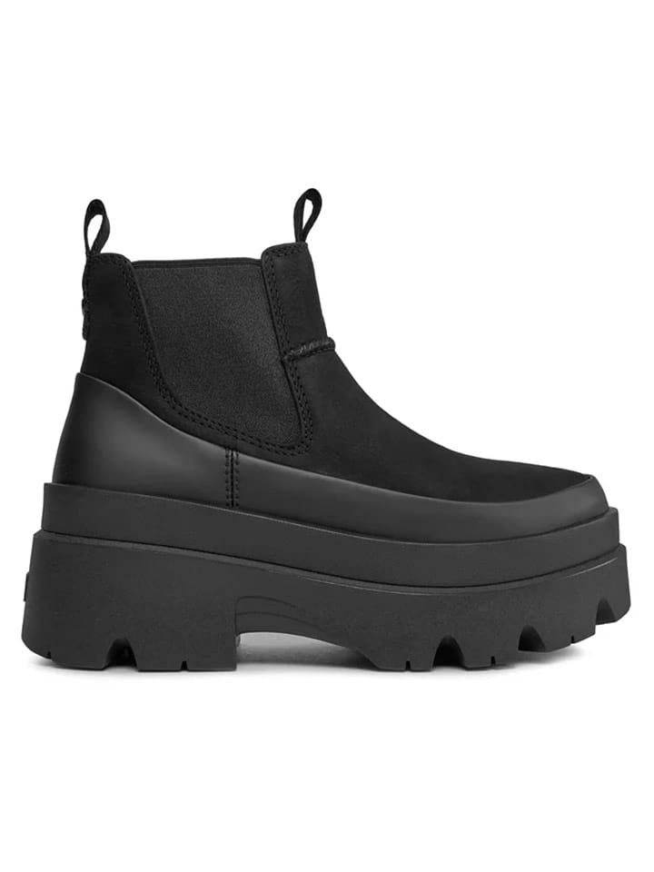 UGG Skórzane sztyblety "Brisbane" w kolorze czarnym rozmiar: 40