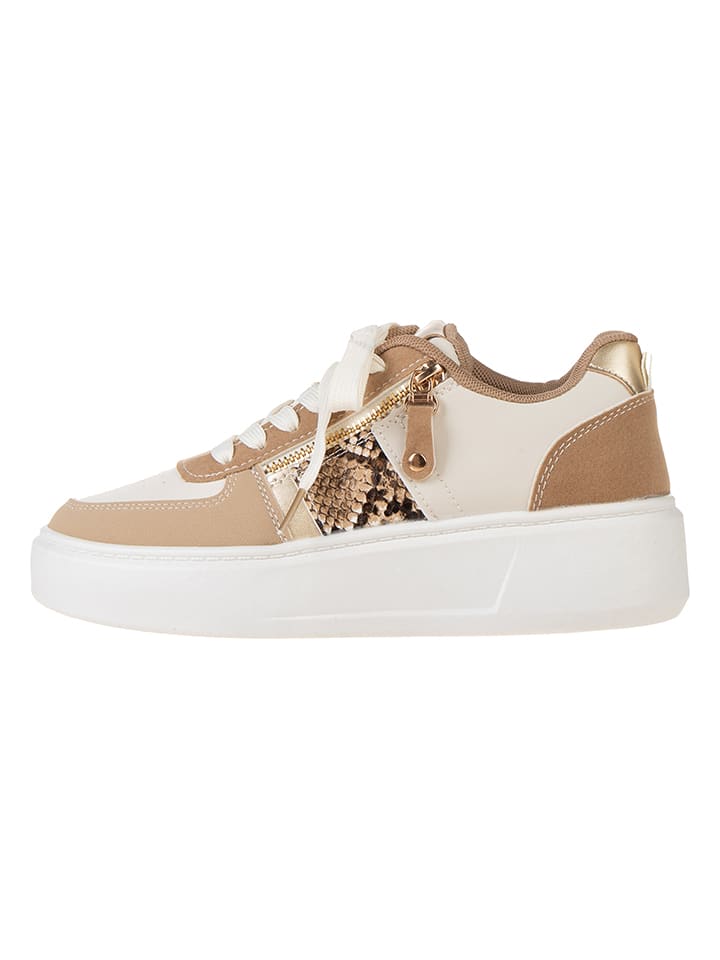 Belucci Sneakersy w kolorze kremowo-brązowym rozmiar: 40