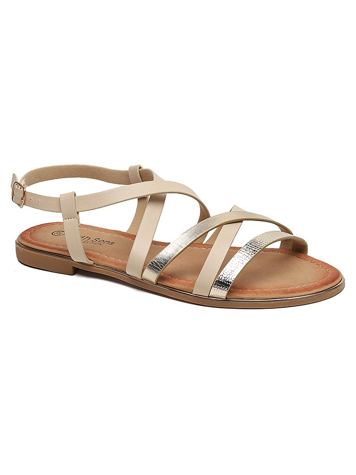 Sixth Sens Sandały w kolorze złoto-beżowym rozmiar: 40