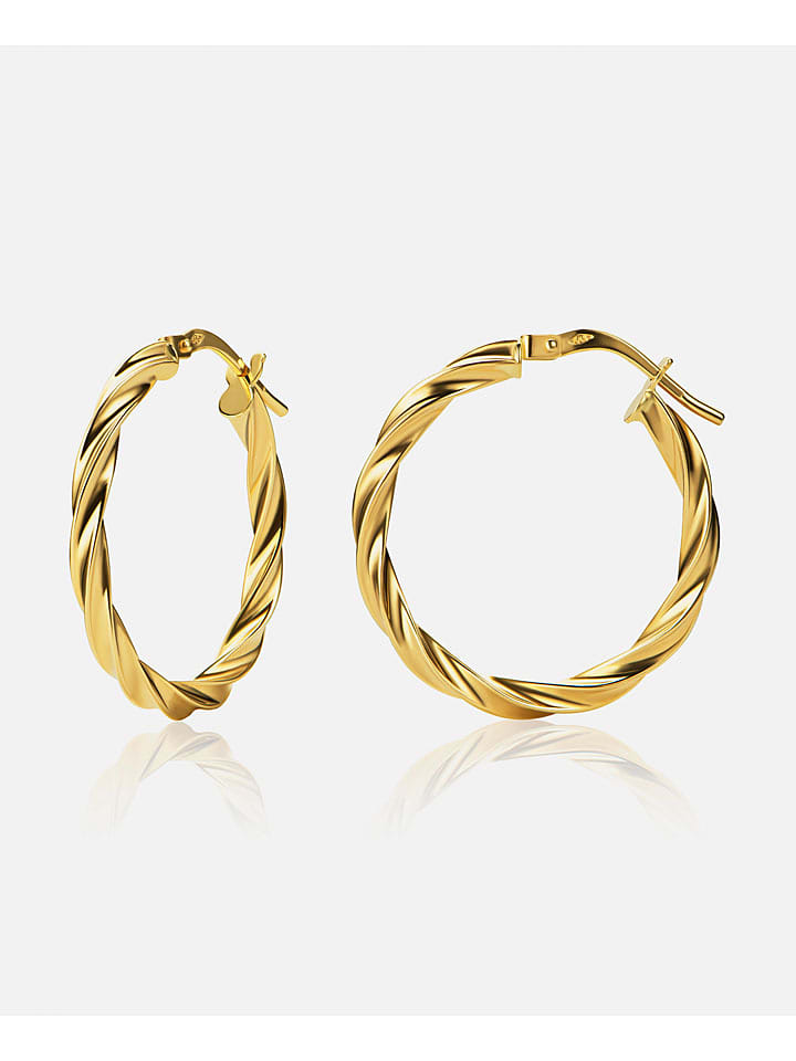 Revoni Złote kolczyki-kreole rozmiar: onesize