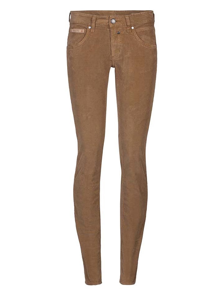 Herrlicher Spodnie "Touch" w kolorze karmelowym rozmiar: W25/L32