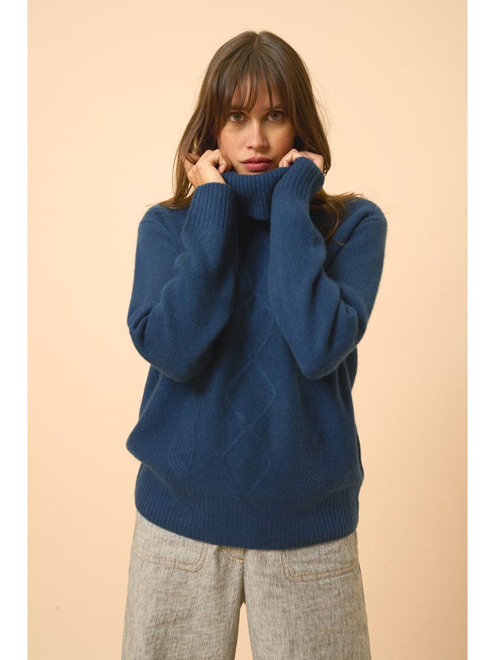 Just Cashmere Kaszmirowy golf "Doma" w kolorze granatowym rozmiar: L