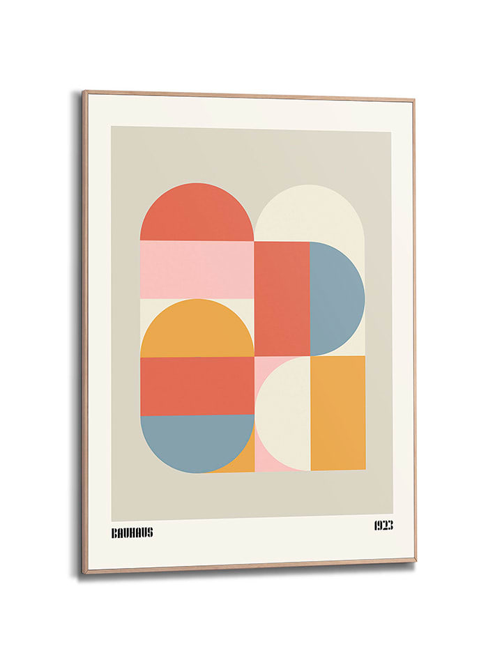 Orangewallz Druk artystyczny "Bauhaus Squares" w ramce rozmiar: 50x70 cm