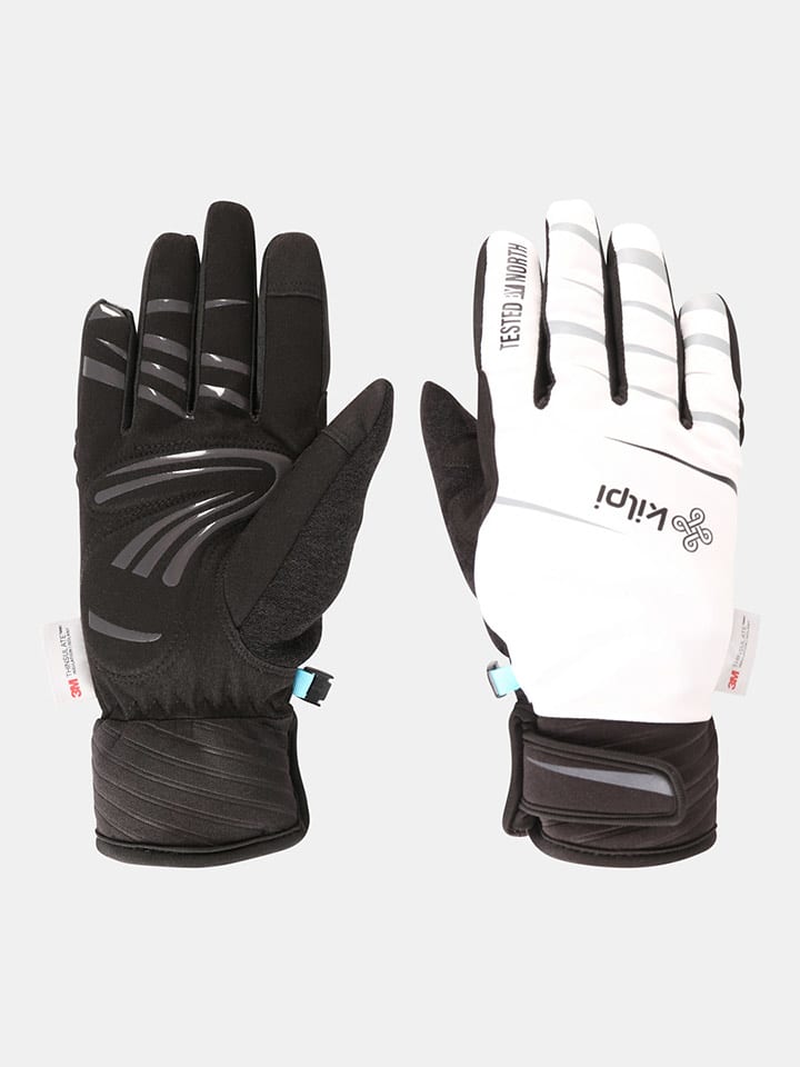 Kilpi Rękawiczki funkcyjne "Rot" w kolorze biało-czarnym rozmiar: S