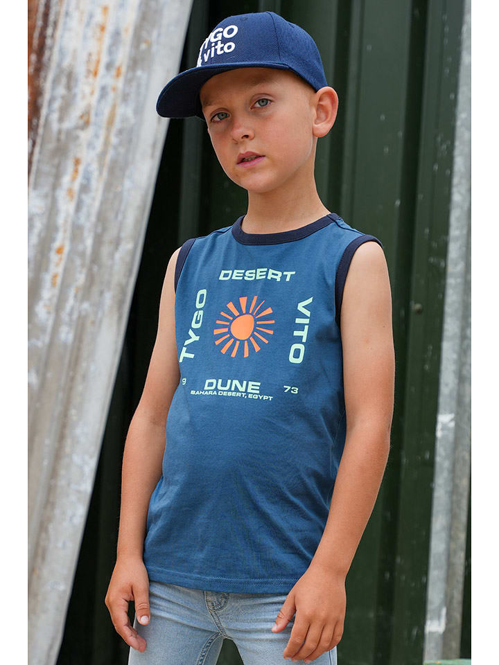 Tygo & Vito Top "Daan" w kolorze niebieskim rozmiar: 134/140